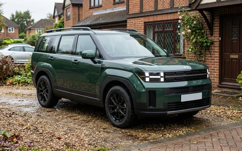 Kia EV3 electric family SUV on a suburban driveway